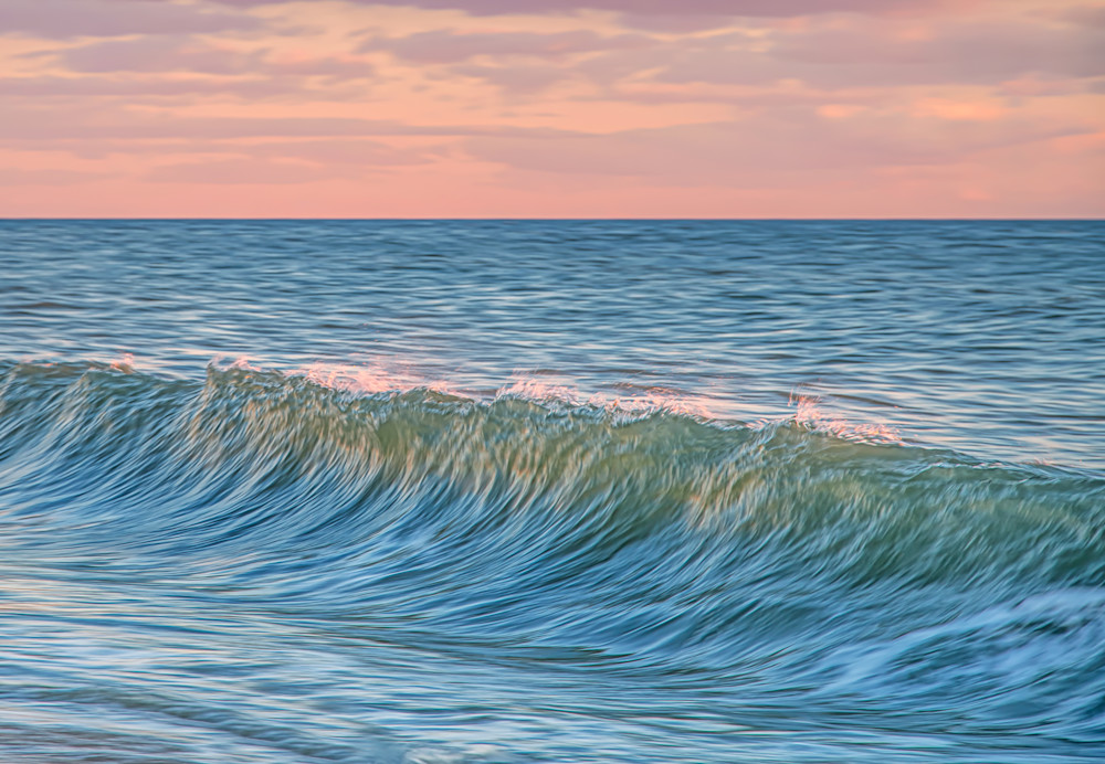 South Beach Magenta Wave Sunset Art | Michael Blanchard Inspirational Photography - Crossroads Gallery