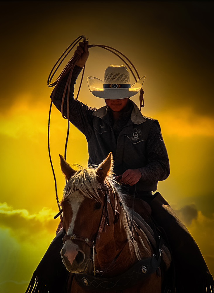 Cowboy Sunset Photography Art | Jim Collyer Photography