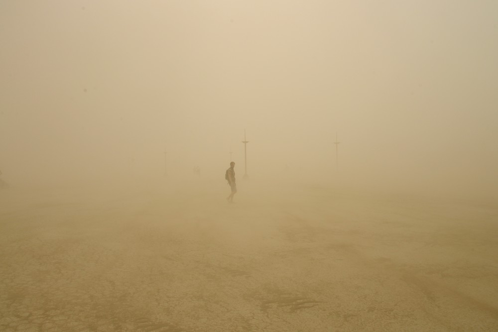 Walking In Dust Storm At Burning Man 2018 Photography Art | Bryce Quayle Fine Art Photography