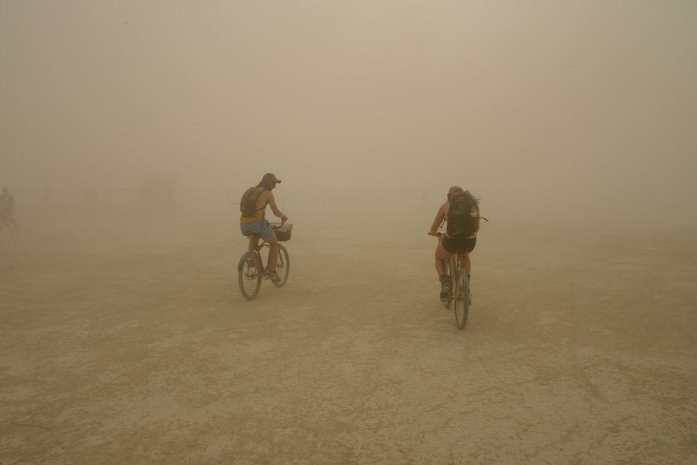 Biking In A Dust Storm At Burning Man 2018 Photography Art | Bryce Quayle Fine Art Photography