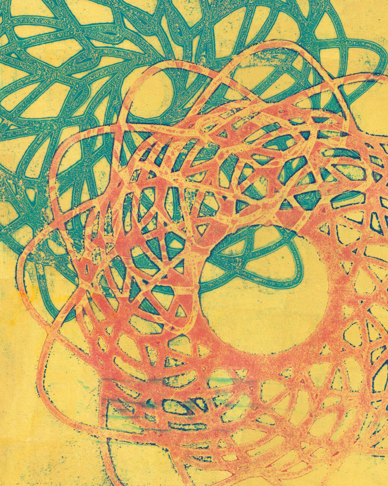 Sketchy Spirograph - Mixed media artwork by Jennifer Akkermans