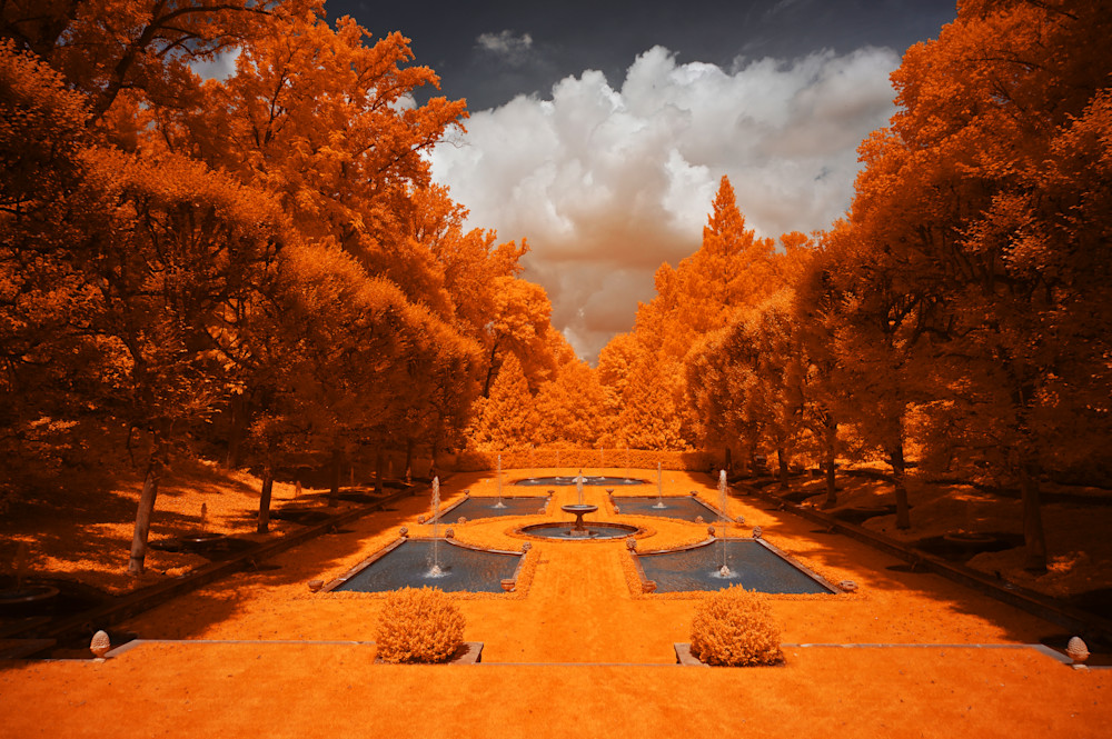 Italian Water Garden, Longwood Gardens, Orange Photography Art | Bryce Quayle Fine Art Photography