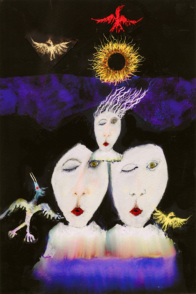 Cosmic Yellow Bird Art | Cumulus-Art