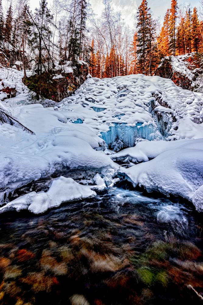 Snow Covered Barbara Falls Photography Art | 603016584