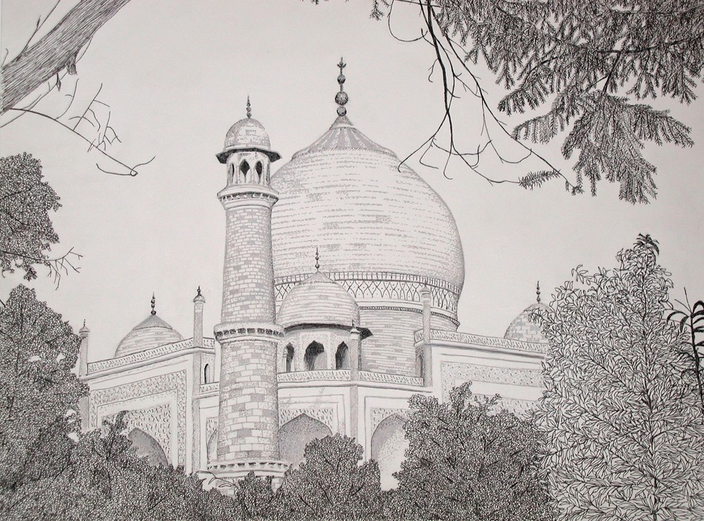 Taj and Trees Print