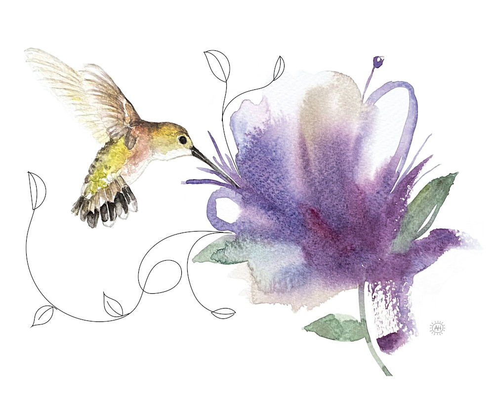 Purple Pollinator Art | Andrea Henning Art