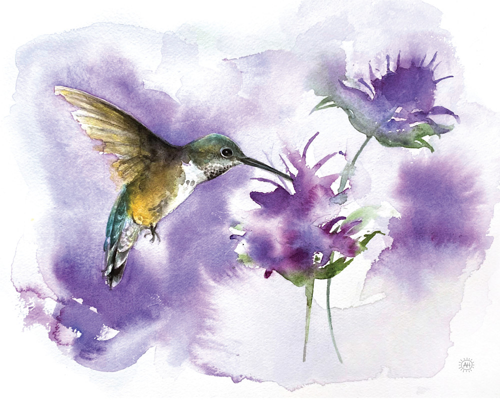 Two Purple Flowers Art | Andrea Henning Art