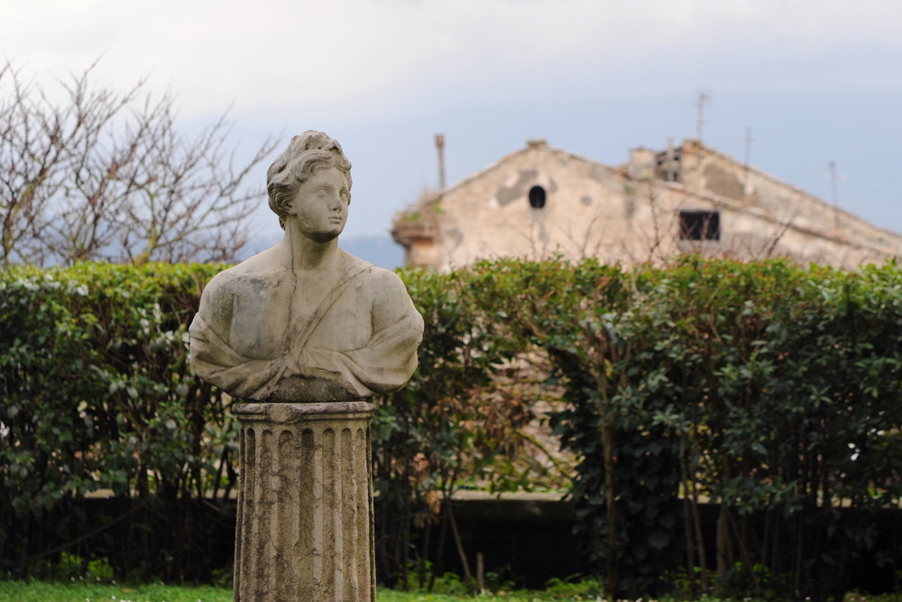 Ancient Italian Bust In A Courtyard, Benevento, Italy Photography Art | Bryce Quayle Fine Art Photography