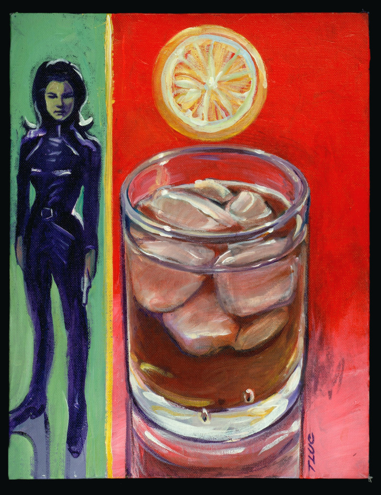 Terry Luc Art - Whiskey on the Rocks with L'Emma Peel