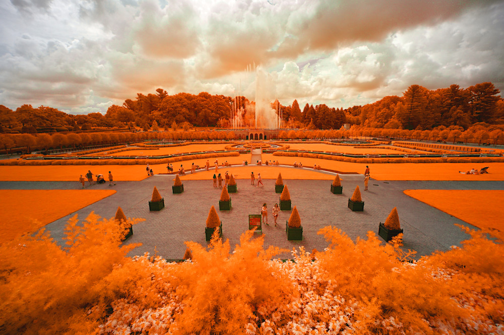 Longwood Garden Fountains, Orange 1 Photography Art | Bryce Quayle Fine Art Photography