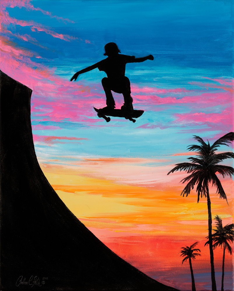 Skate Boarder Art | Andrea Kirk Fine Art.Shop