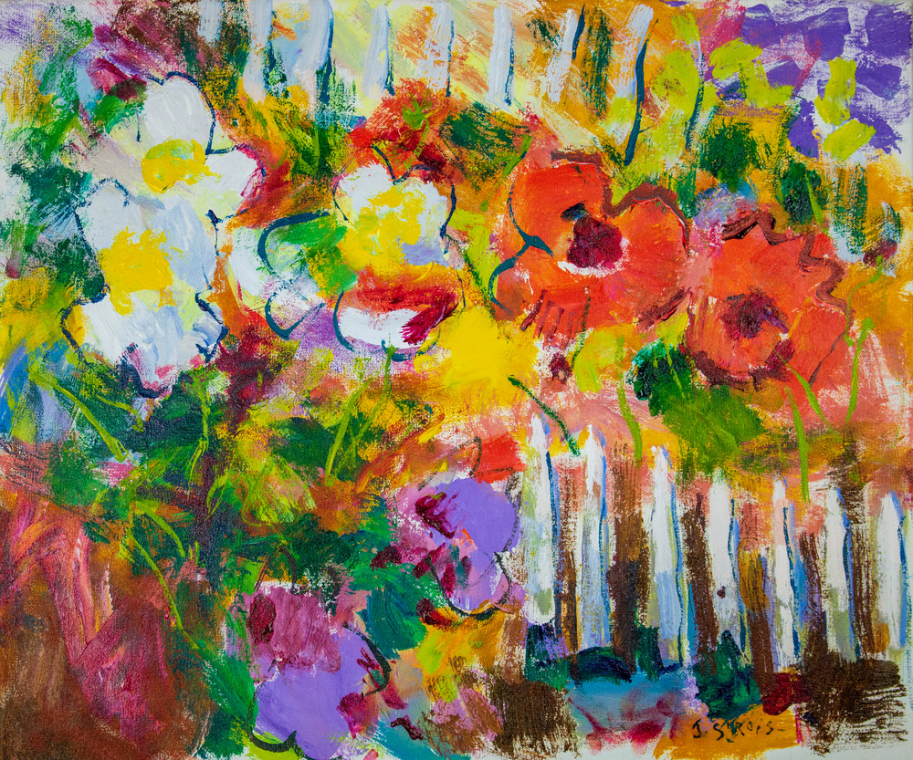  Poppies By The Fence Art | John Sirois