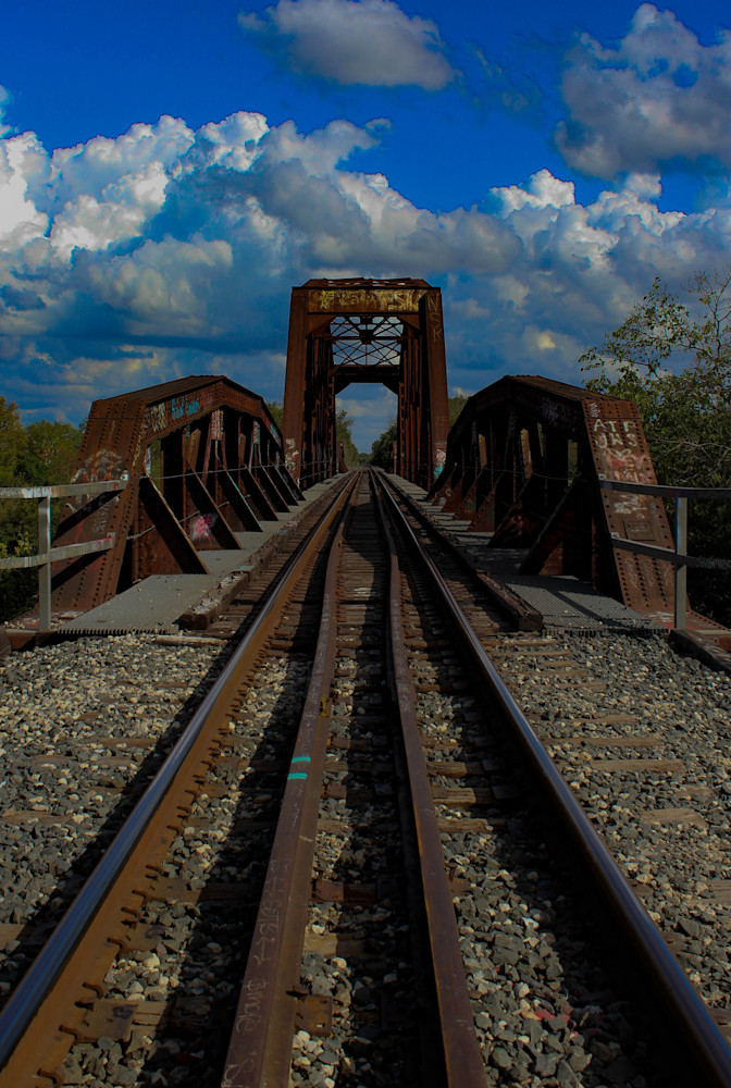 San Marcos Texas Train Bridge Over Guadalupe River Photography Art | Stacy Adams Photography