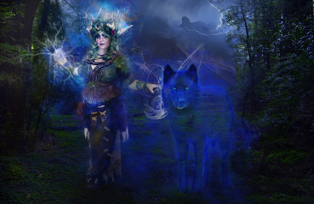 Night Elf Druid Summoning Her Wolf Art | Immortal Concepts Studios