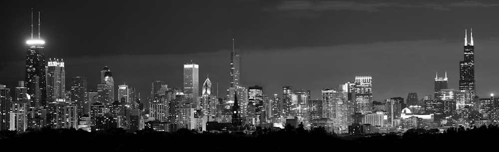 Lincoln Park Skyline (Pano) Photography Art | Photo Image Chicago