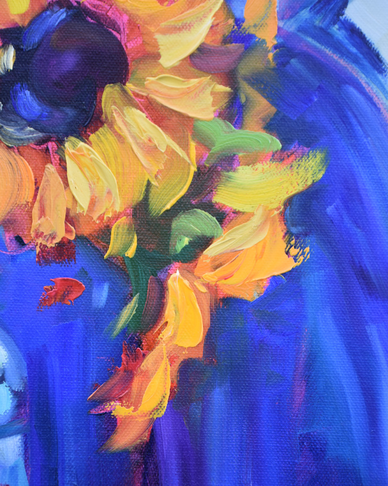 Sunflowers Spot Light Dangling Blossom  Art | Sylvina Rollins Artist