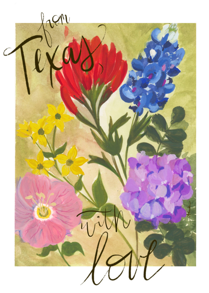 From Texas  With Love Card Art | Anneke Swanson Art