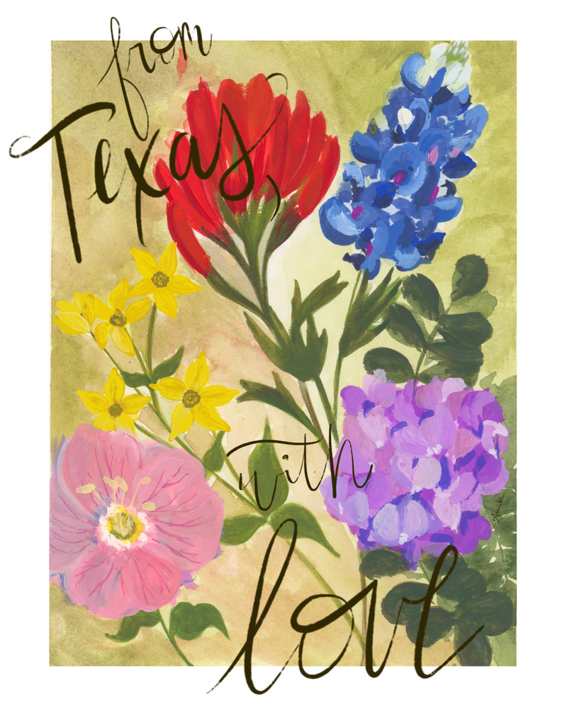 From Texas  With Love Print Art | Anneke Swanson Art