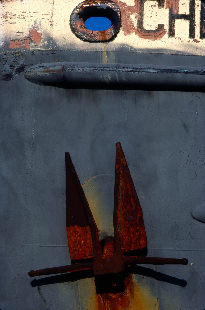A ships anchor at the New Orleans port.
