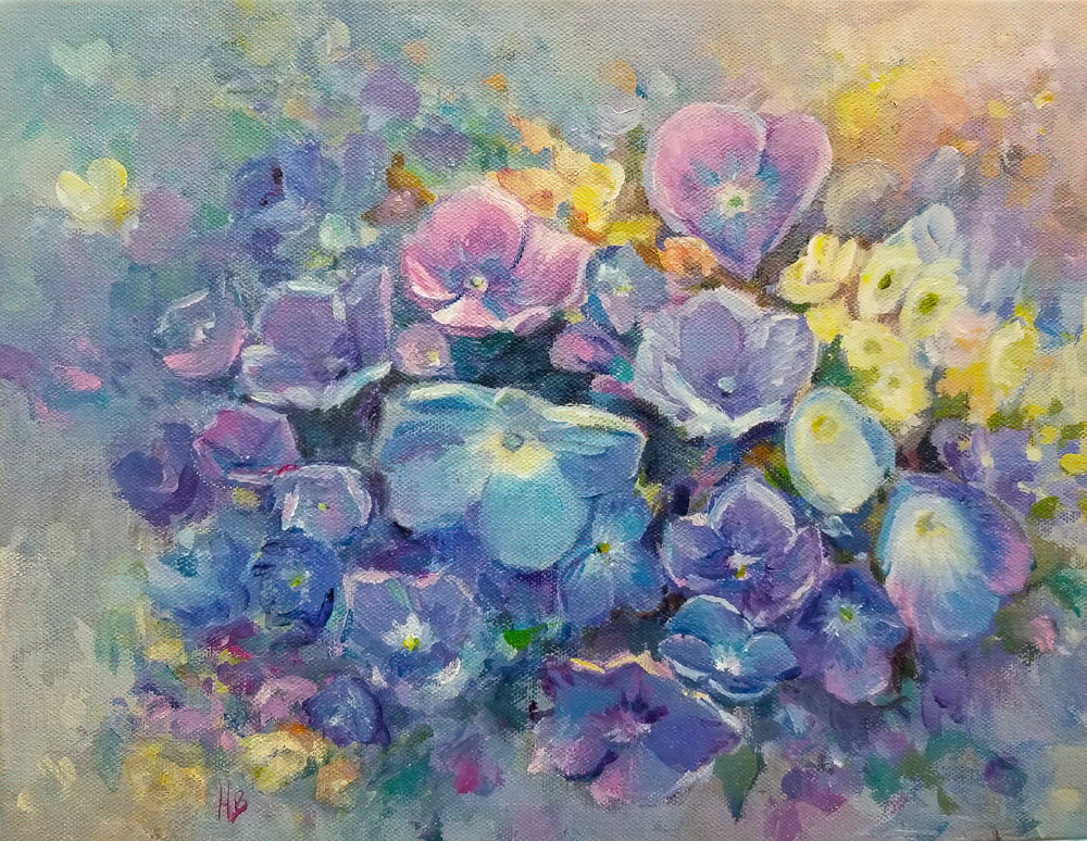 Hydrangea Petal Bouquet Art | Holly Kendrick Babin Fine Art