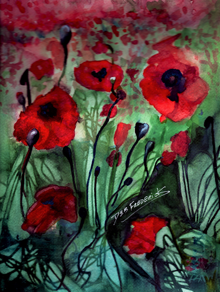 Red Poppies  Art | debfrederick