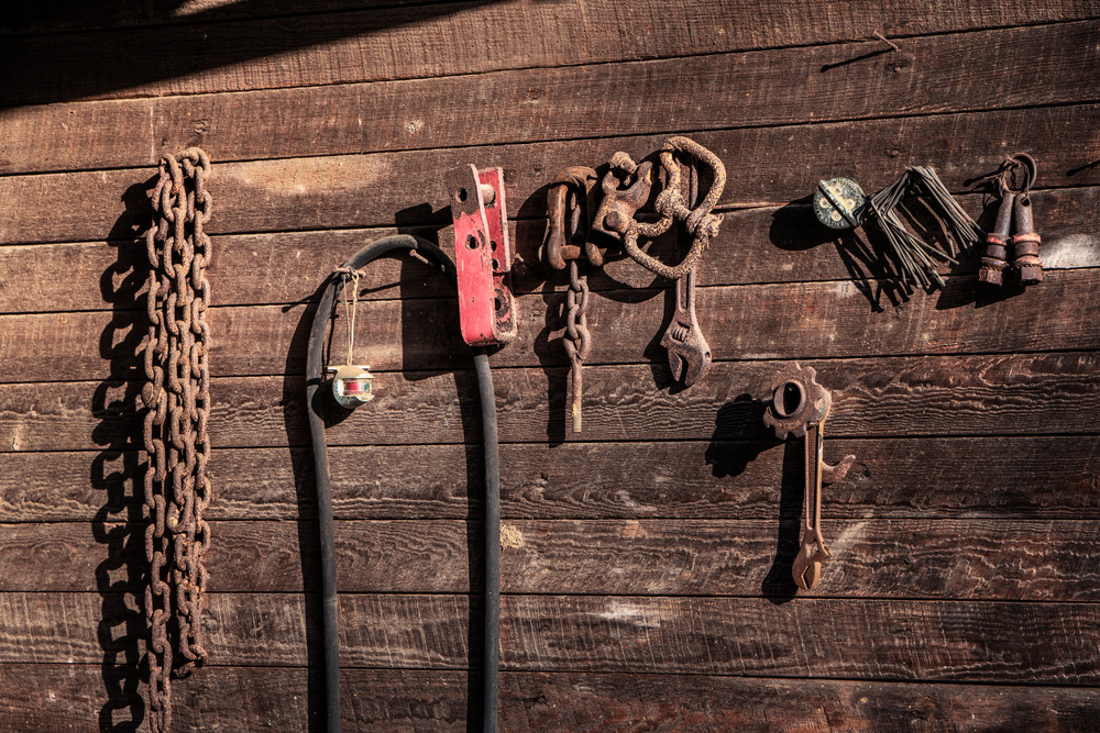 Barnyard tools - Tennessee barn fine-art photography prints