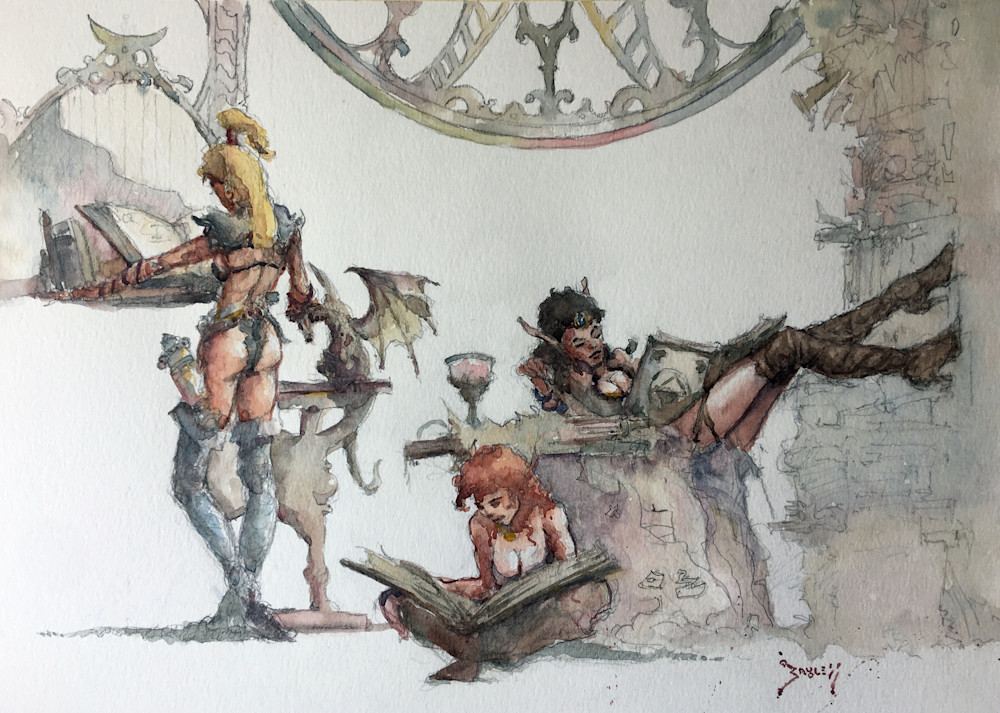 Bloodthorn Sisters Study Group Art | Bayless Studios, LLC