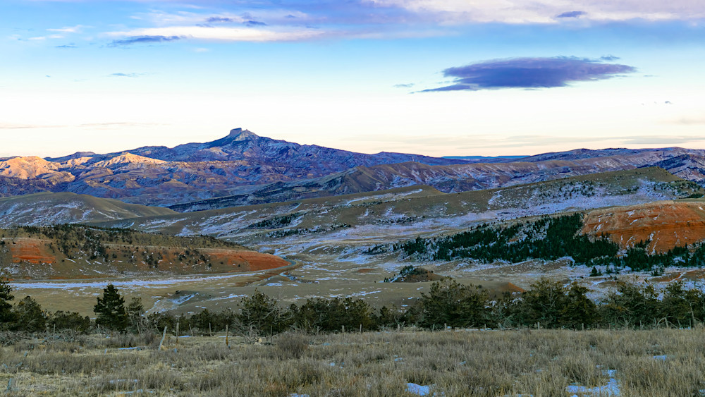 Tco Red Rock And Heart Mt. Sunset 16:9 Ratio Art | Open Range Images