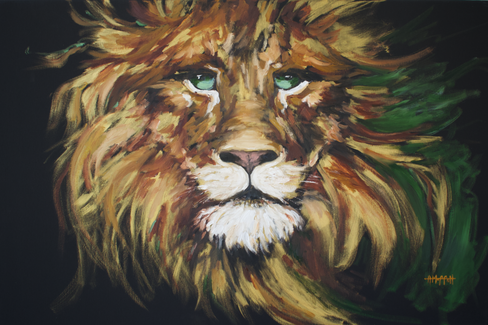 Lion of Judah - Giclee Art print - by contemporary impressionist April Moffatt