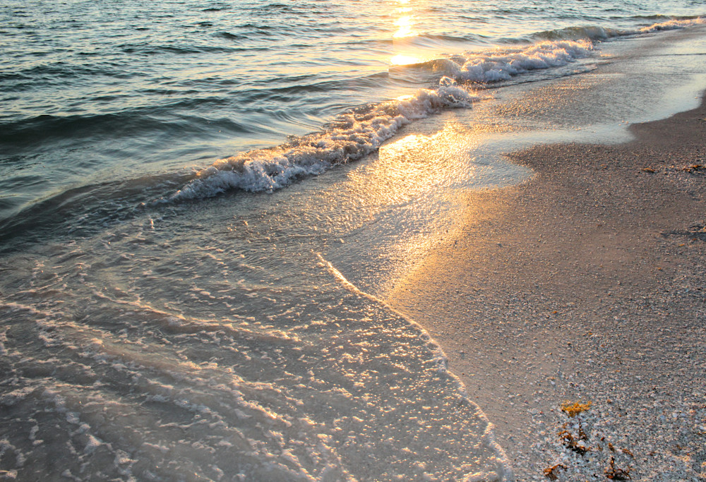 Golden Hour Gentle Wave Beach Art2 Photography Art | PixByNic Photography LLC