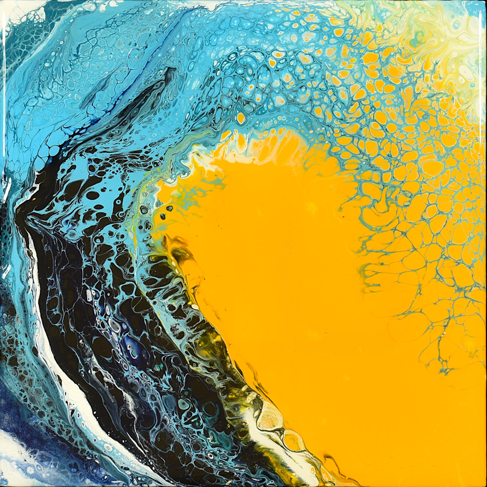 Wave No.31 Yellow/Orange  Art | Skip Gosnell Artworks & Design