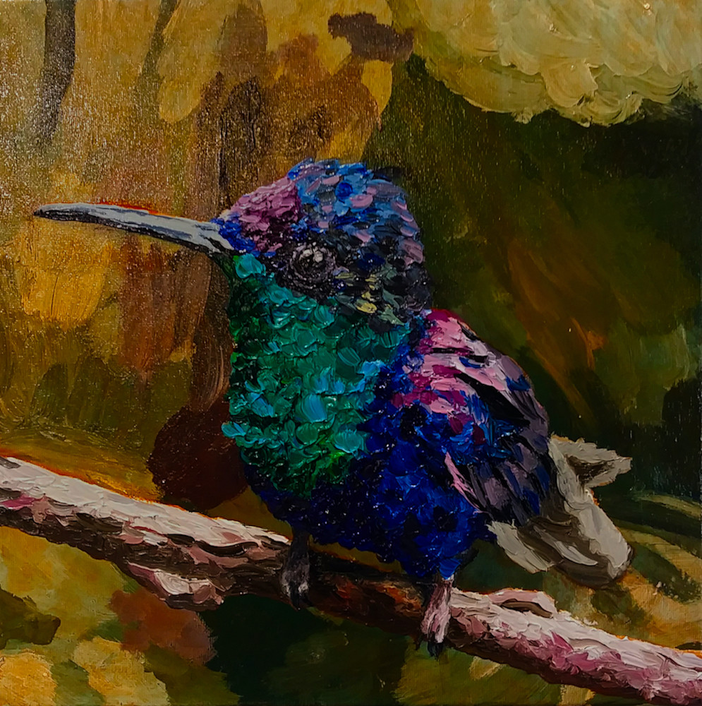 Violet Crowned Hummingbird Art | Whiptail Oils