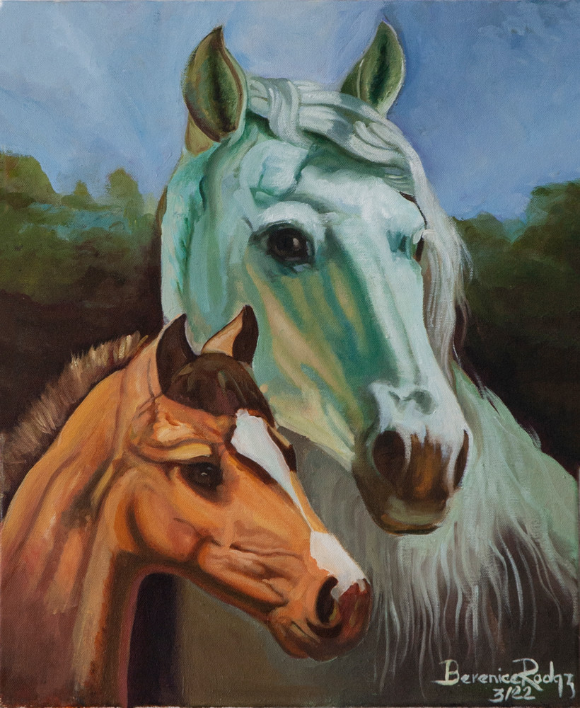 Horse Country 2022 Oil On Canvas 20x16in. Art | artecolombianobyberenice