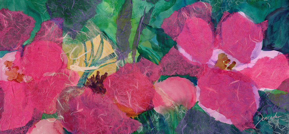 Oriental Flowers Art | Barbara Doncaster Watermedia 