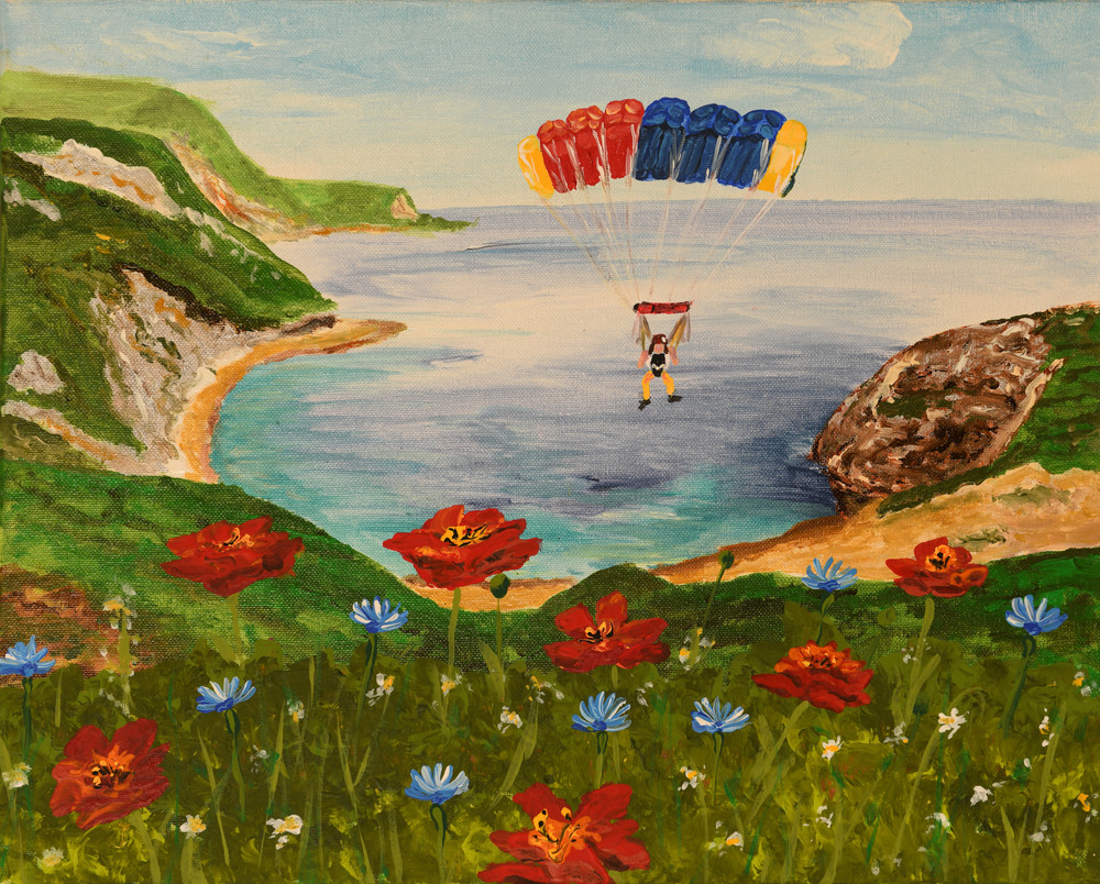 Parachuting Over The Bay Art | Art Works Carolyn