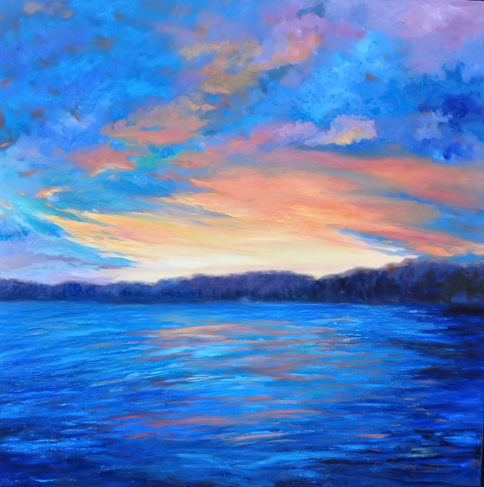 Sunset At The Lake Art | Alix Porras Fine Art