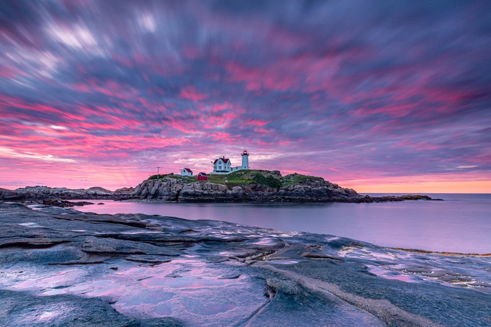 York, Maine   Nubble Lighthouse At Sunrise Photography Art | Jeremy Noyes Fine Art Photography