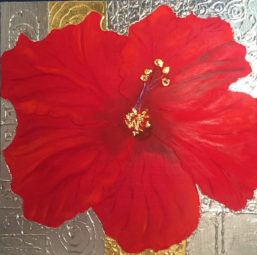 Red Hibiscus 2 Art | Diana Jaffe Fine Art