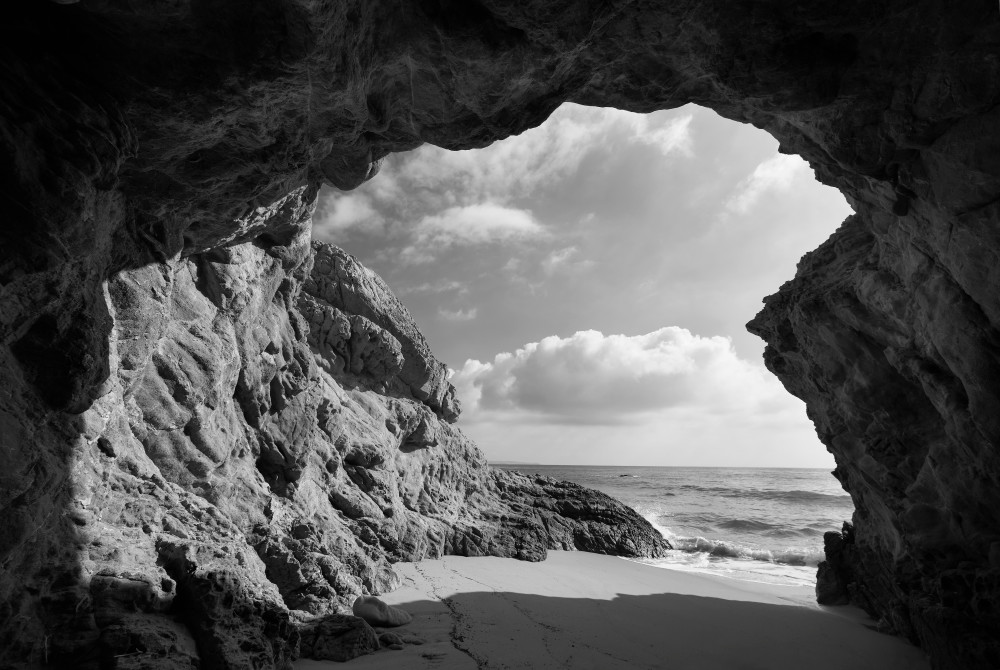 Ocean View From A Coastal Cave, Malibu  1 Photography Art | John Edward Linden Photography