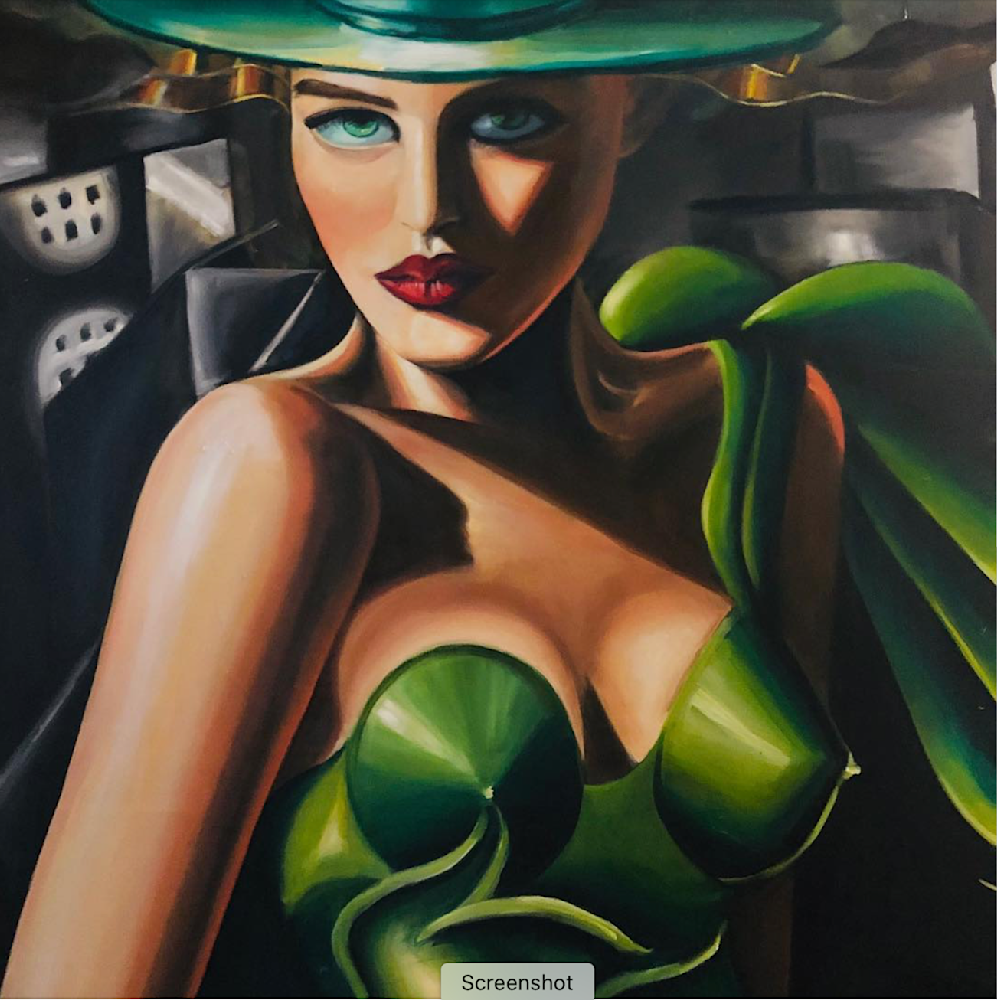 "Woman In Green" Art | Art by Annabelle