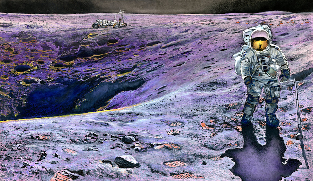 Walking On The Moon Art | Artwork by Rouch