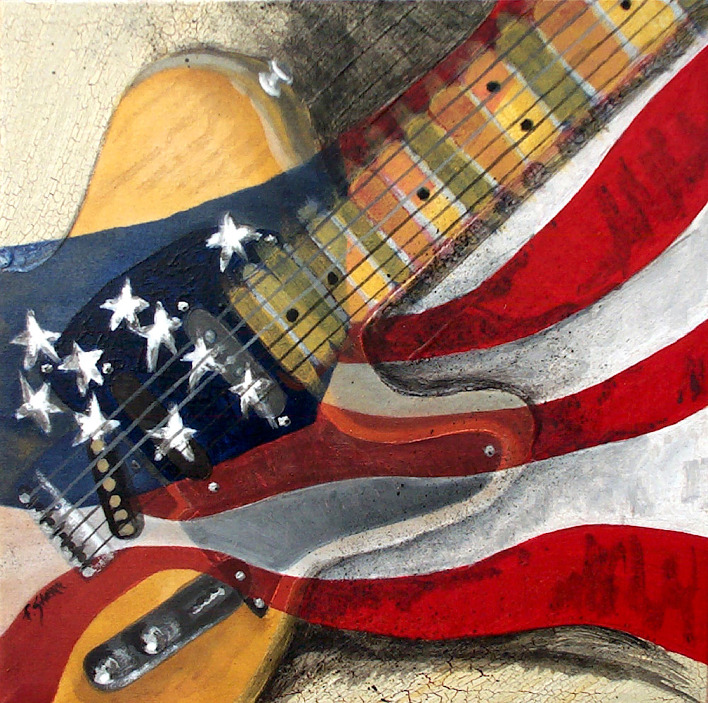 Guitar Elec Flag Art | Frederick D Swarr LLC