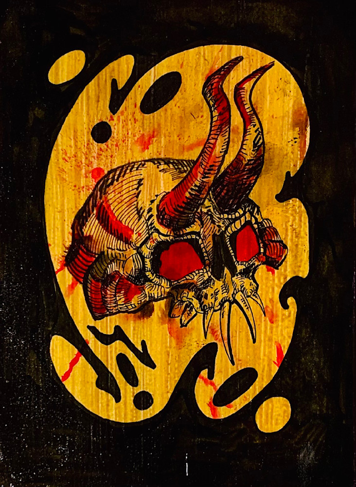 Small Skull With Horns Art | jasonhancock