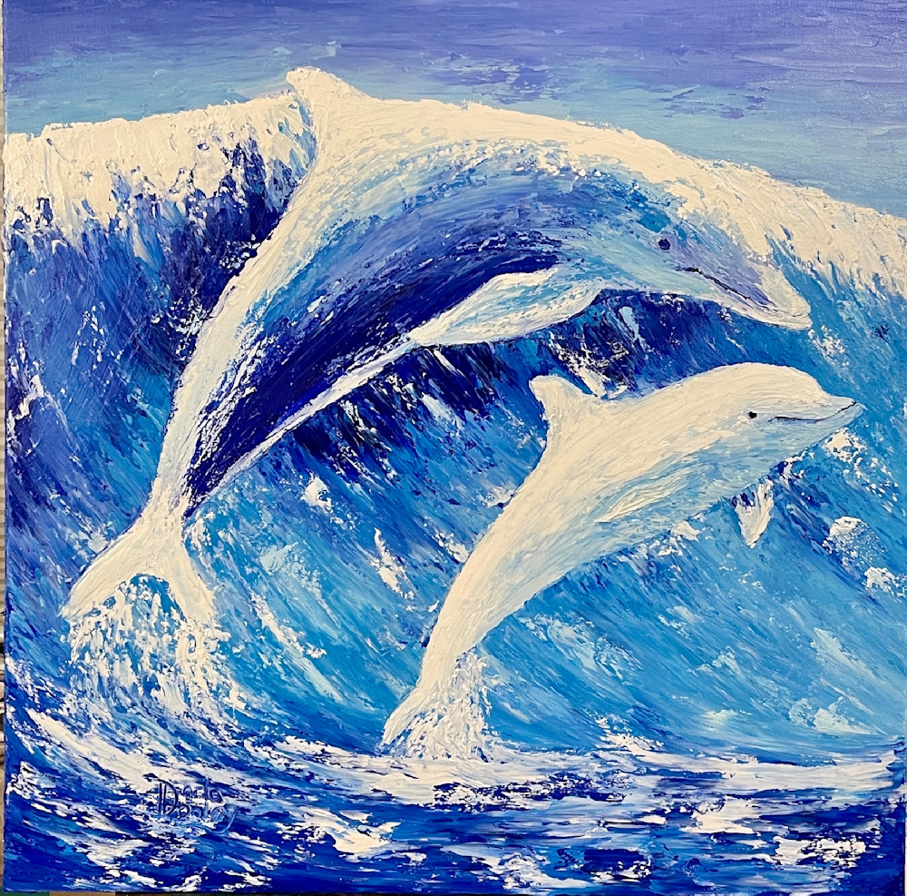 Dolphin Wave  Art | darladonleyart
