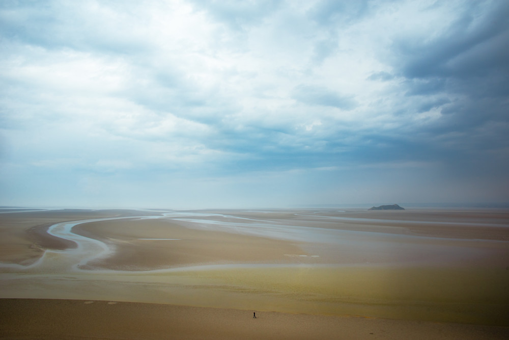 The view from the iconic Mont Saint Michel at low tide - Fine Art Photo Print