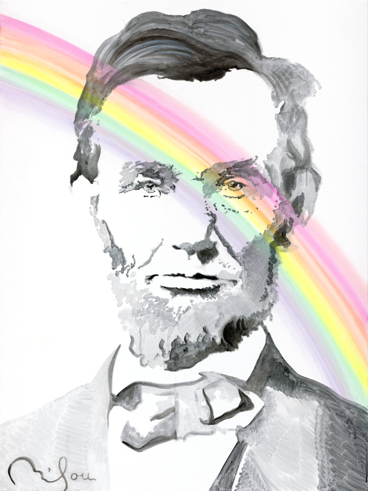 Americana Lincoln Rainbow Art | perrymilou