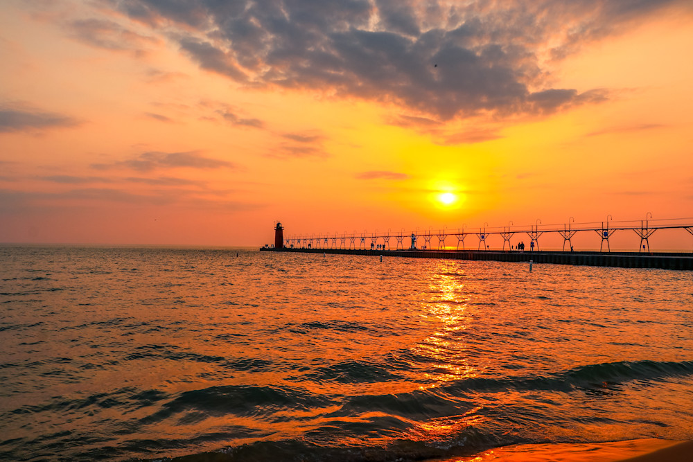 South Haven Lighthouse Sunset Photography Art | Ray Marie Photography 