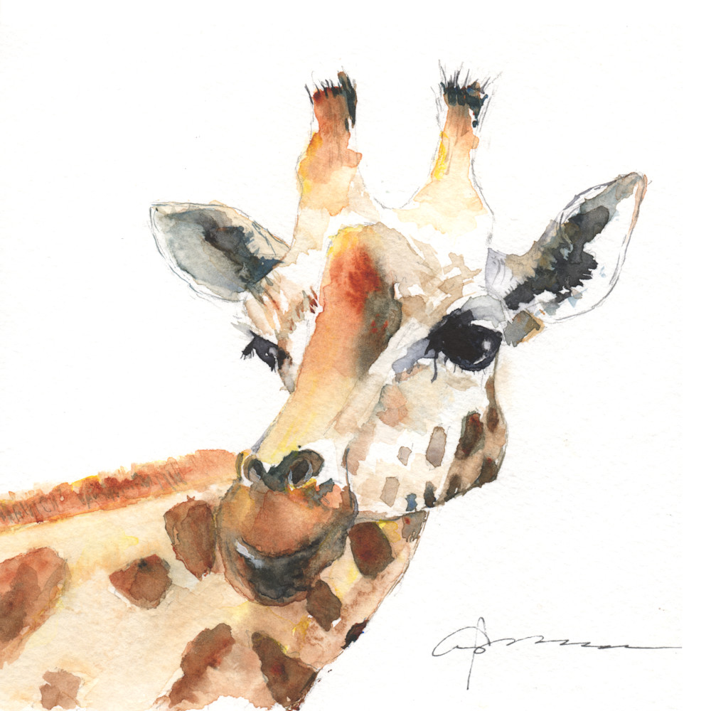 Giraffe Watercolor Print | Claudia Hafner Watercolor
