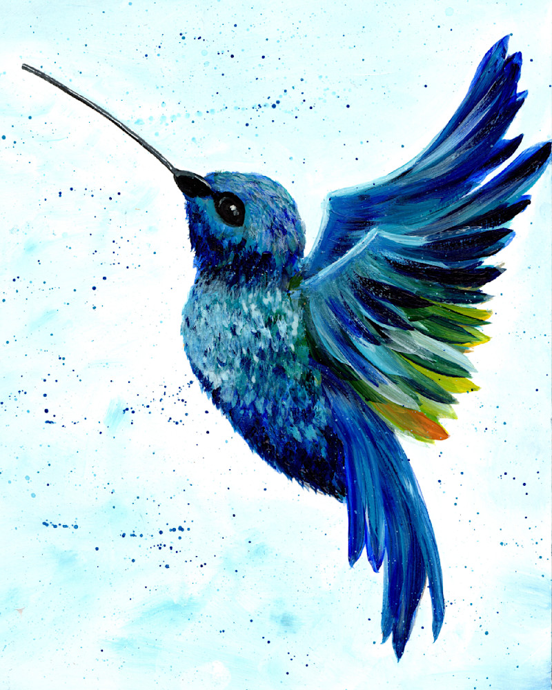 Hummingbird In The Sky Art | Art by Virginia Crowe