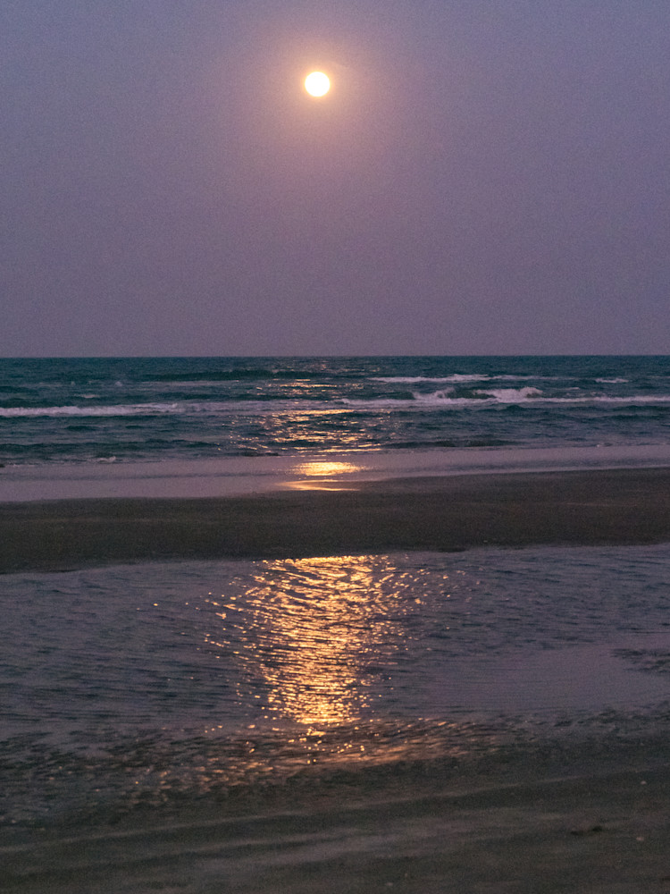 Carmen’s Fine Art-Moonrise Over Gulf of Mexico